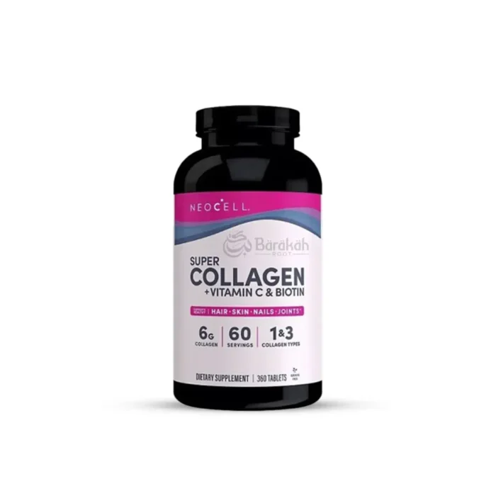 NeoCell Super Collagen With Vitamin C and Biotin Skin Hair and Nails Supplement Tablet 180 Count