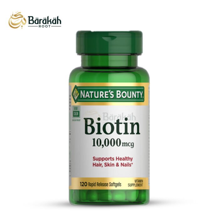 Nature’s Bounty Biotin 10000 mcg – 120 Softgels