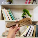 Premium Wooden Comb with Handle - Traditional Handcrafted Hair Comb