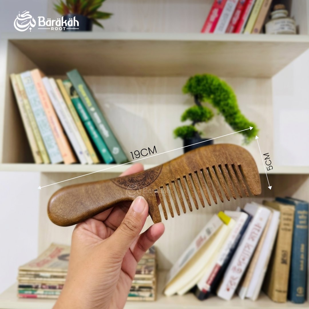 Premium Wooden Comb with Handle – Traditional Handcrafted Hair Comb
