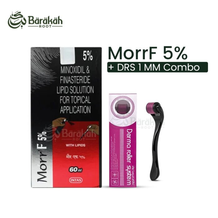 MorrF 5% Solution (60ml) + DRS Derma Roller System Combo