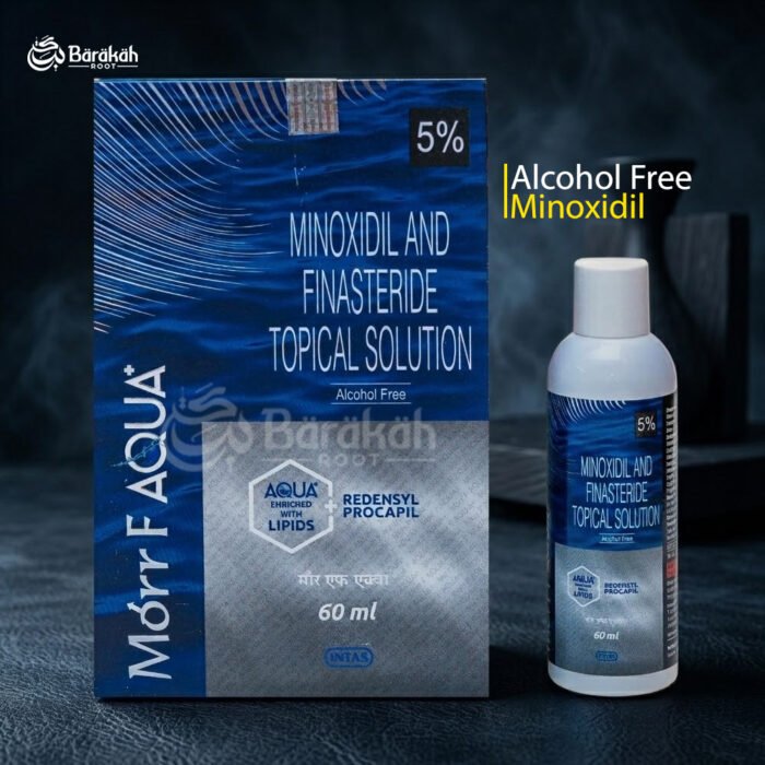 Morr F AQUA 5% Topical Solution - Alcohol-Free Minoxidil & Finasteride (60ml)