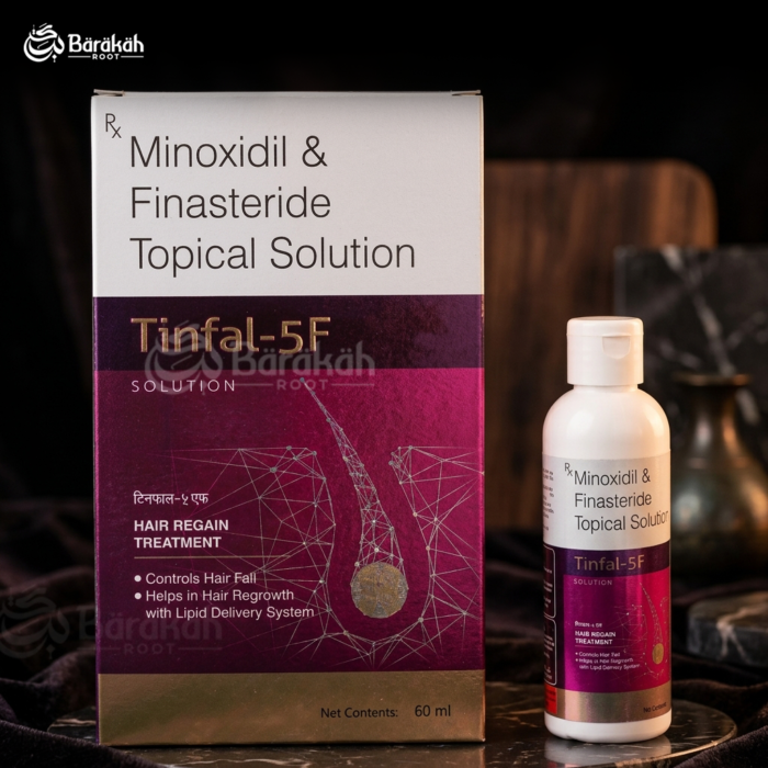 Tinfal-5F Topical Solution - Minoxidil 5% & Finasteride Hair Regain Treatment (60ml)