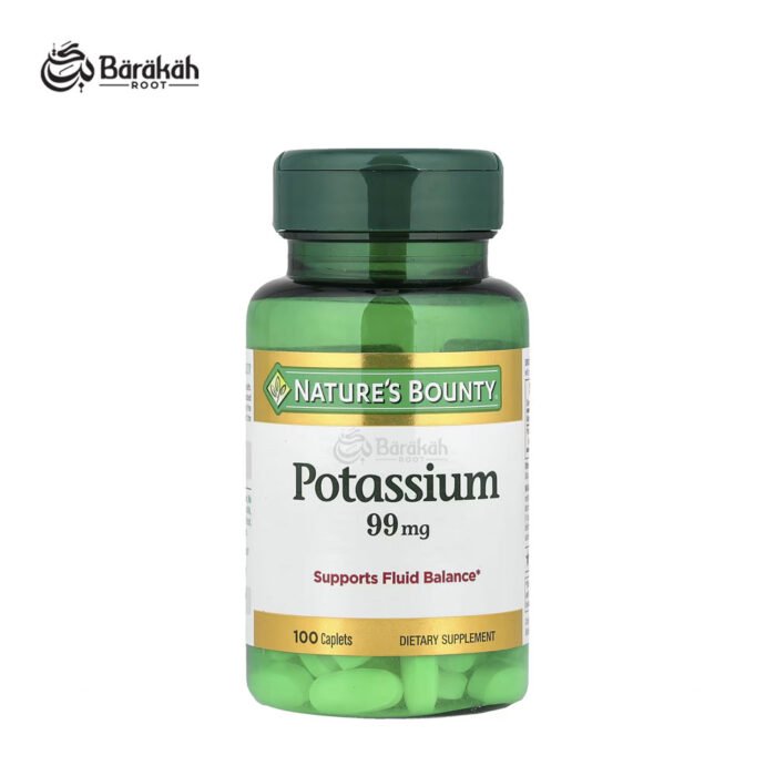 Nature's Bounty Potassium 99 mg Dietary Supplement – 100 Caplets