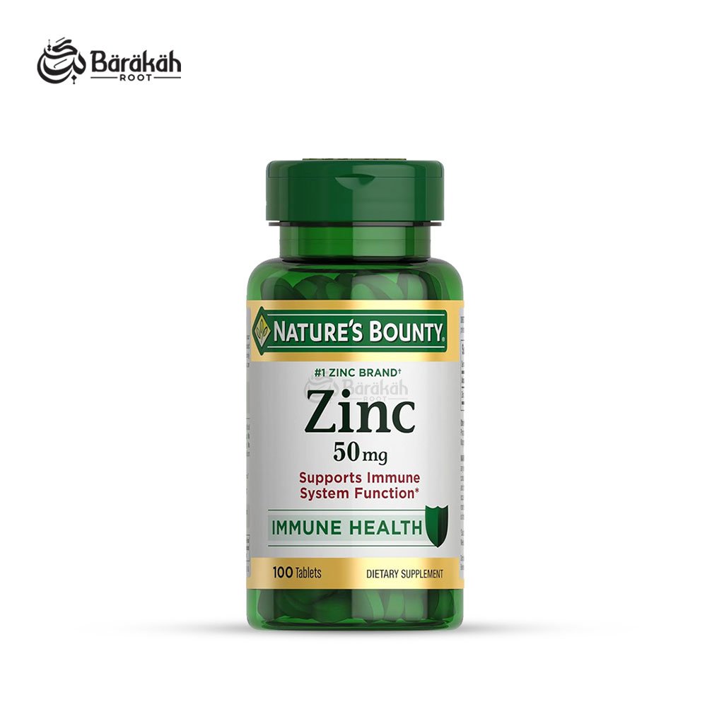 Nature’s Bounty Zinc 50 mg Immune Health Supplement (100 Tablets)