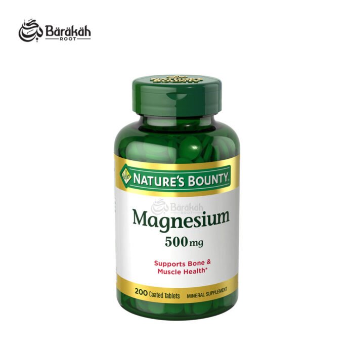 Nature's Bounty Magnesium 500 mg Mineral Supplement – 200 Coated Tablets